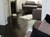 Dark hardwood flooring