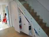 Revisited - glass balustrade & wine rack, London - SW11