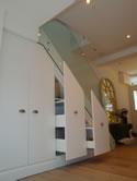 Revisited - glass balustrade & wine rack, London - SW11